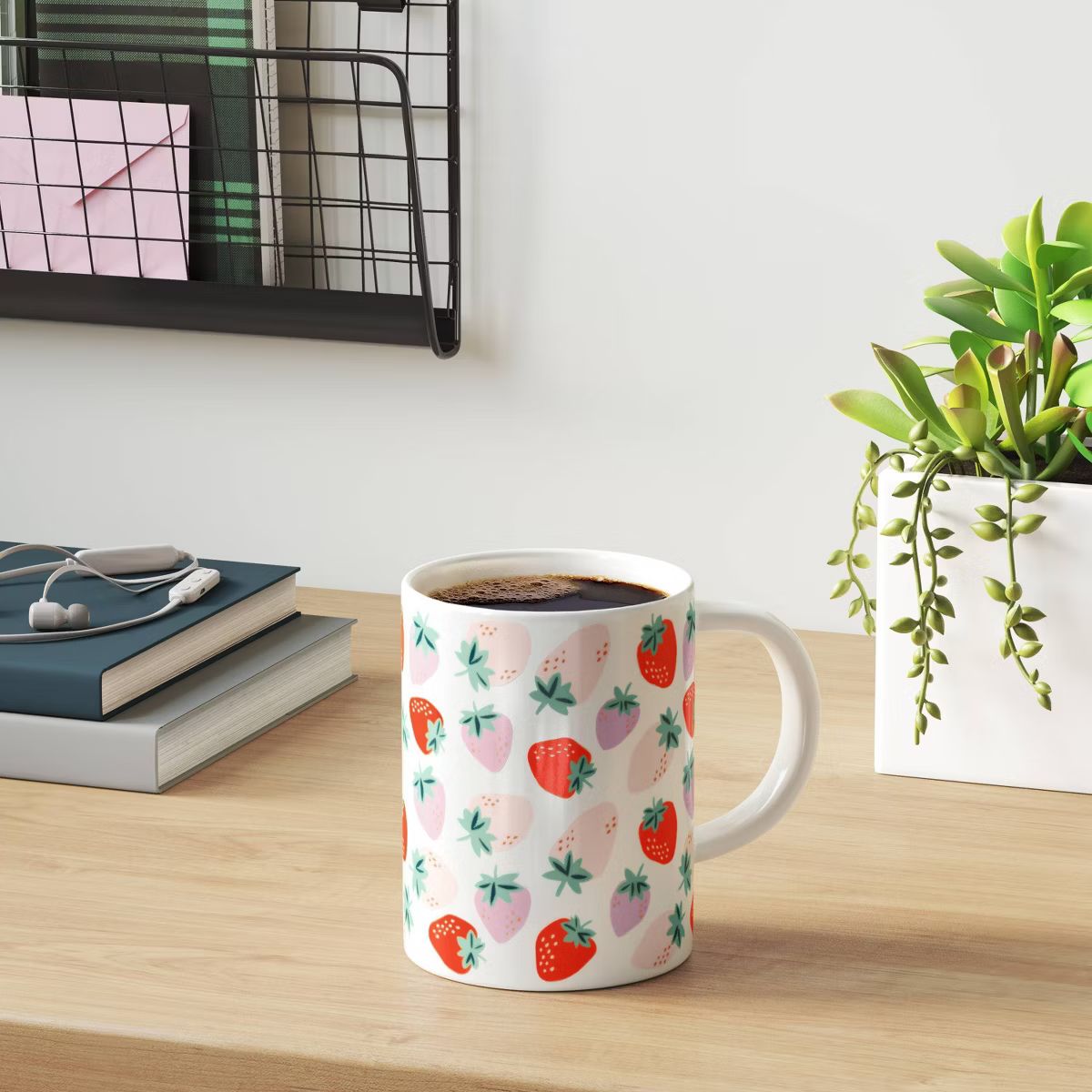 16oz Scattered Strawberries White - Room Essentials™ | Target