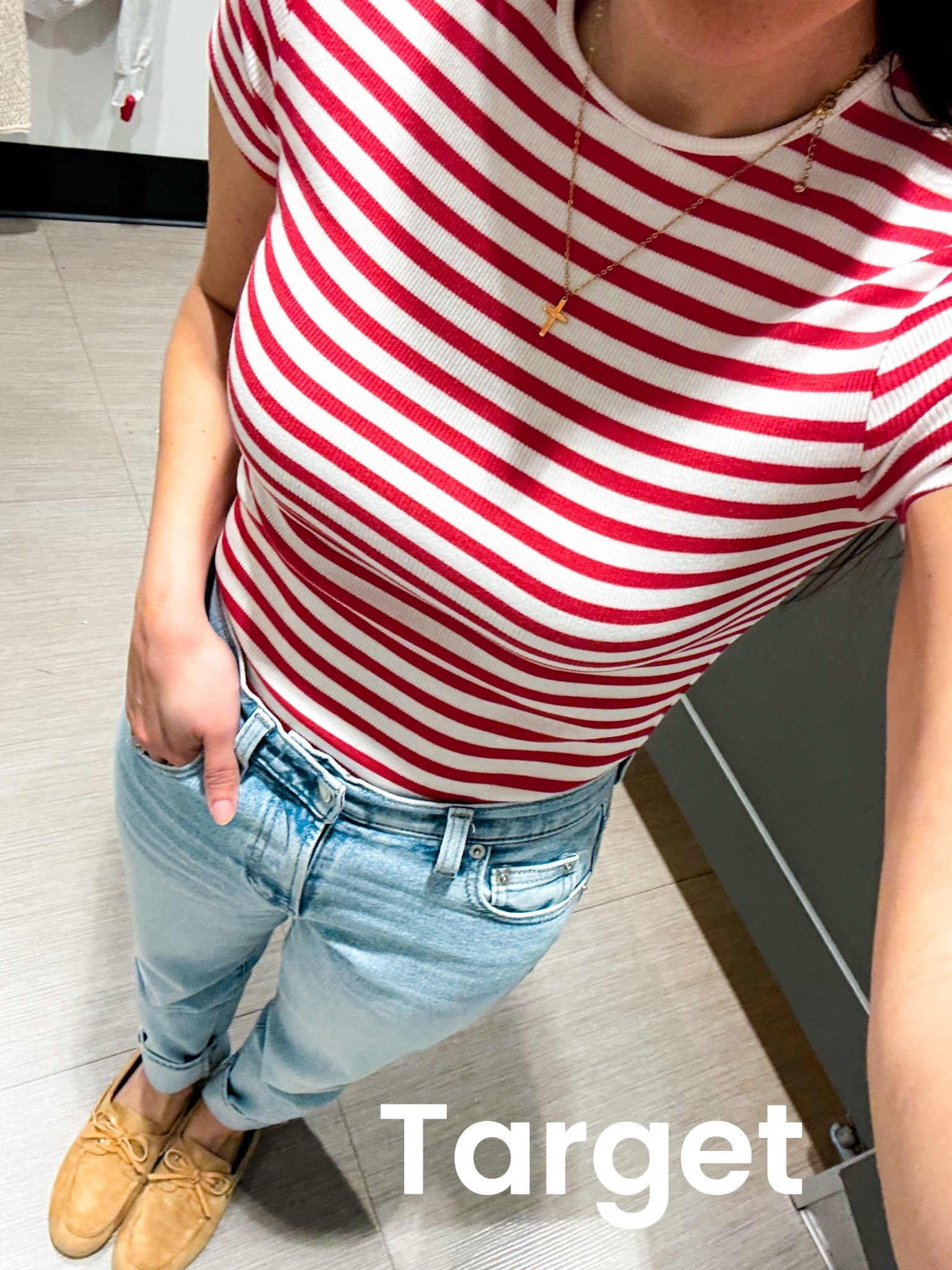Target new ribbed tee! @Target 
Wearing XS 
Denim tts 
Shoes tts

#LTKgrwm #LTKootd #LTKmomlife