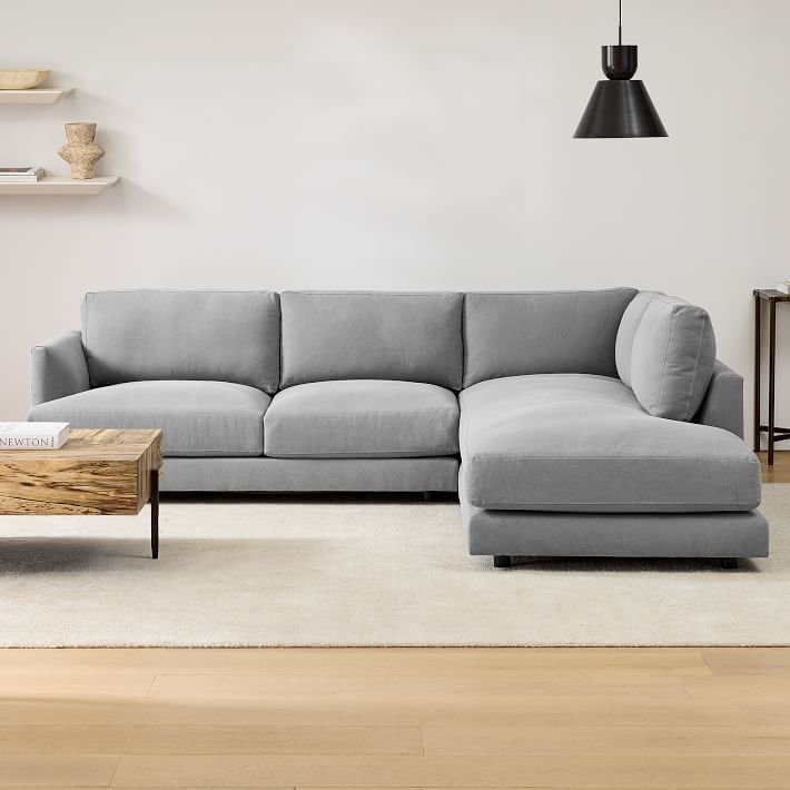 Haven 2-Piece Bumper Chaise Sectional (106"–113") | West Elm (US)