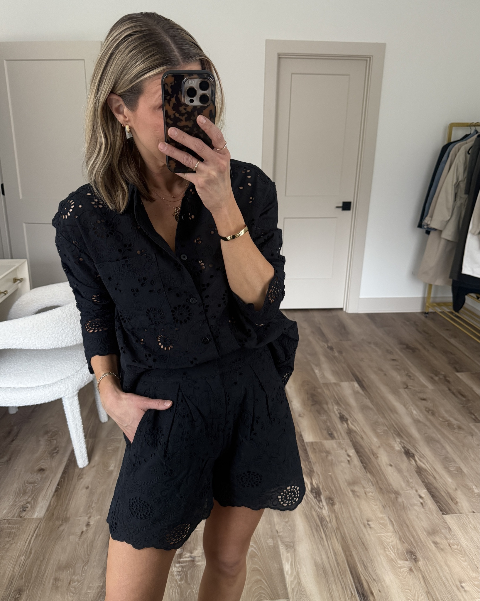 Wearing small button-up shirt, XS shorts (stay tts)

#LTKgrwm #LTKootd #LTKOver40