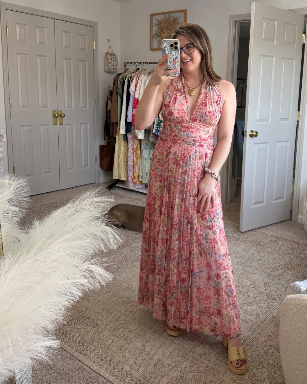 Abercrombie maxi dress 
Wedding guest dress for spring 
5 in 1 convertible maxi dress 

Not wearing a short length and should have it you are 5’4 and under! I’m 5’3

#LTKSpringSale #LTKWedding #LTKootd