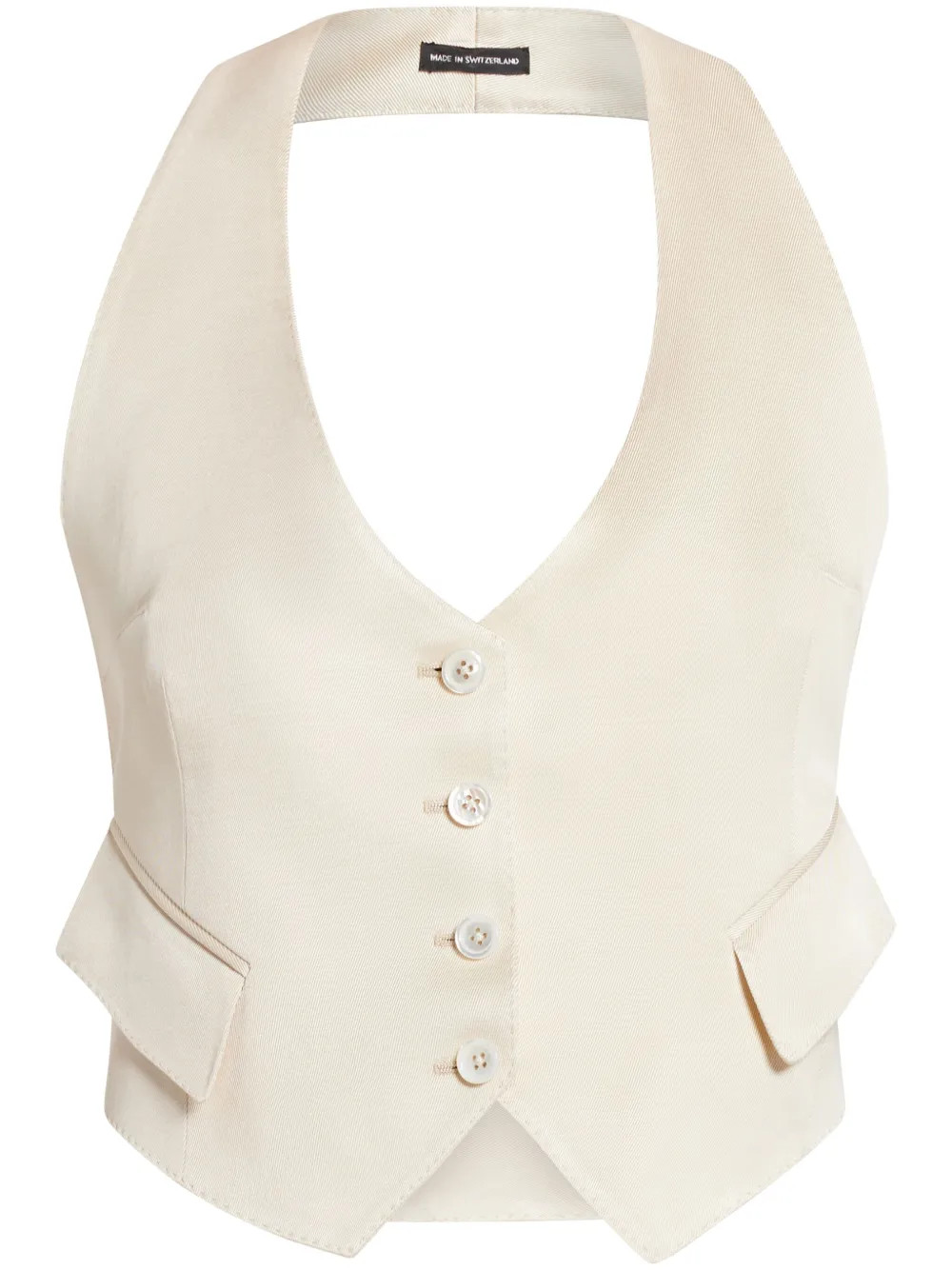 twill open-back waistcoat | Farfetch Global