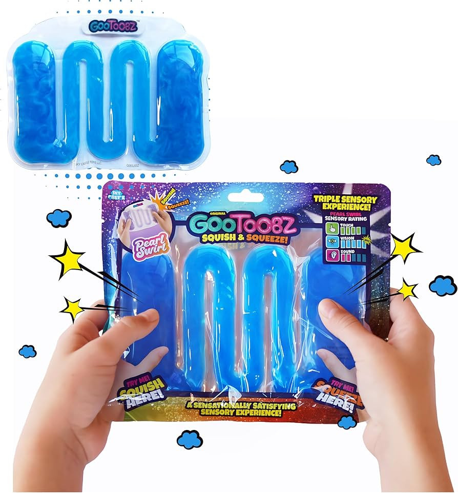 GooToobz Originals - Squishy Sensory Tubes - Filled with Colorful Water, Glitter and Beads | Non-... | Amazon (US)