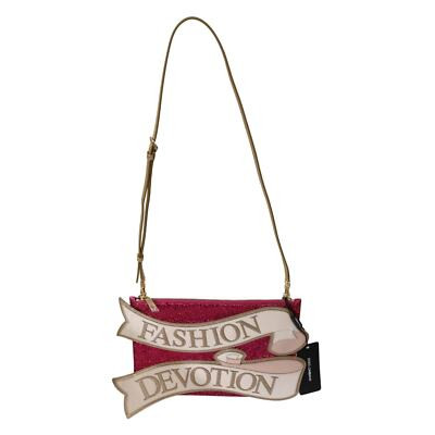 Dolce & Gabbana Pink Glittered Fashion Devotion Sling CLEO Purse One Size NWT | eBay US