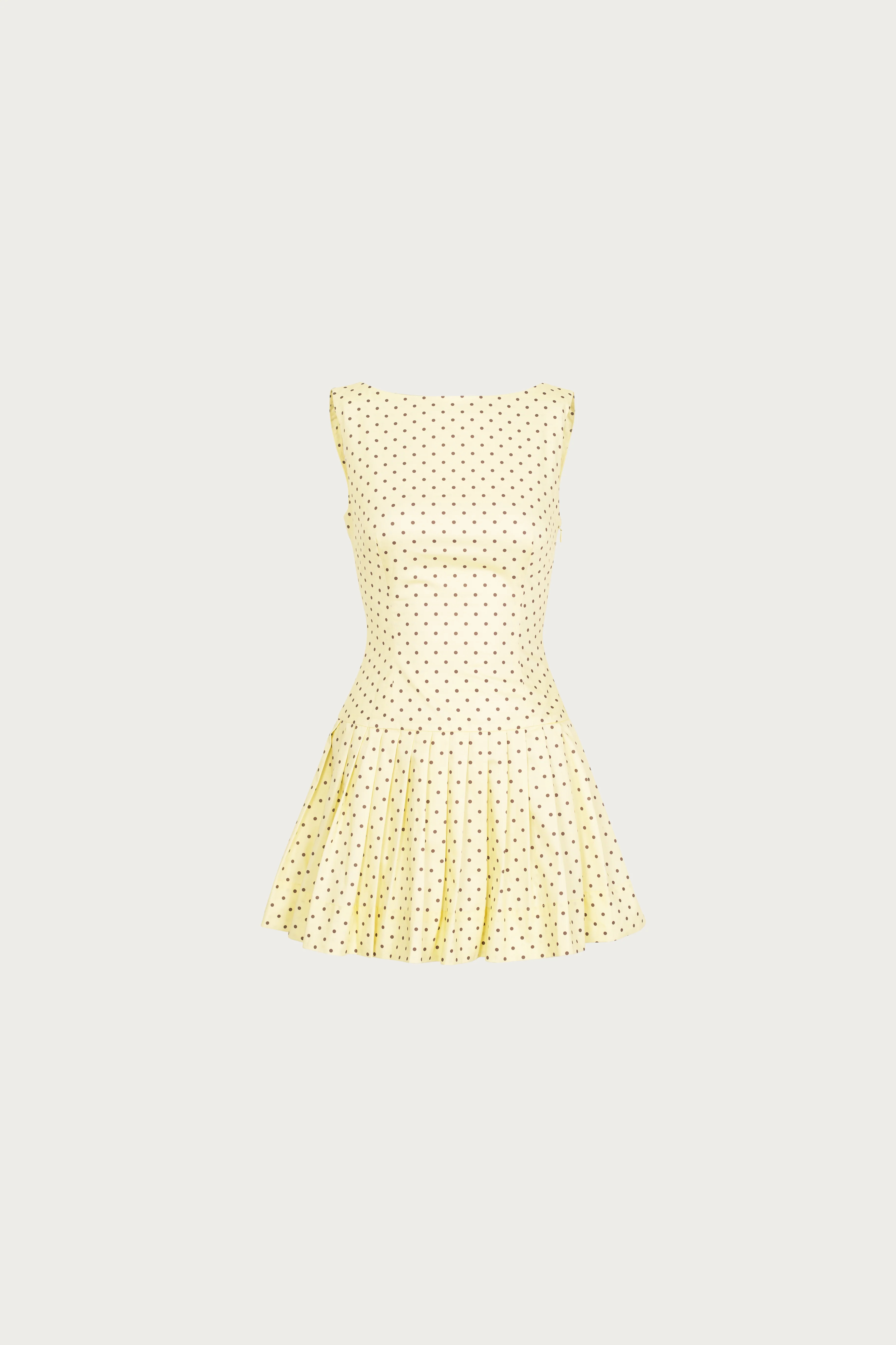 Poplin Mini Dress (Yellow Polka Dot) | SAME