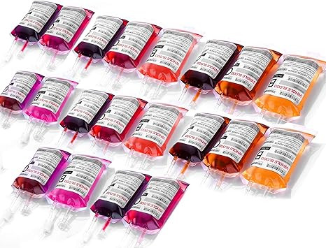 WYNK 20 Pack Halloween Decorations Blood Bag for Drink, 11.5 FL Oz Reusable Cups Containers, Live... | Amazon (US)