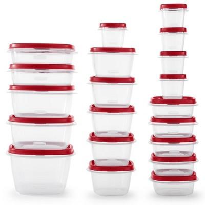 Rubbermaid Clear Food Storage and Organization Set with Lids, 42 Piece Set, Red | Target
