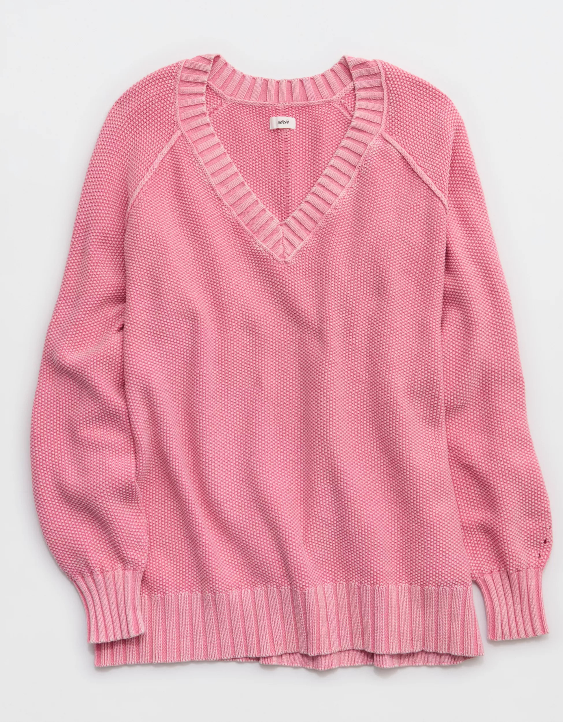 Aerie Vintage Cotton V Neck Sweater | Aerie
