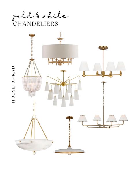 Gold and white chandeliers 
Lighting
Light fixtures


#LTKhome