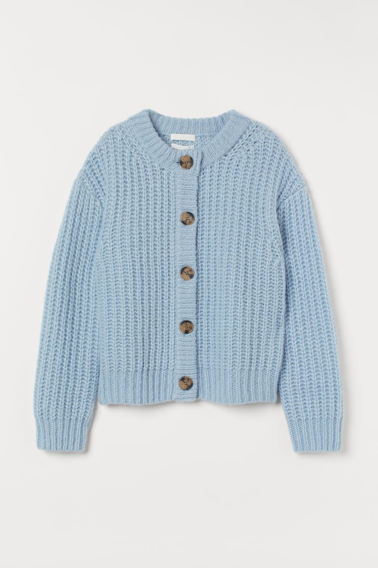 Rib-knit Wool-blend Cardigan | H&M (US + CA)