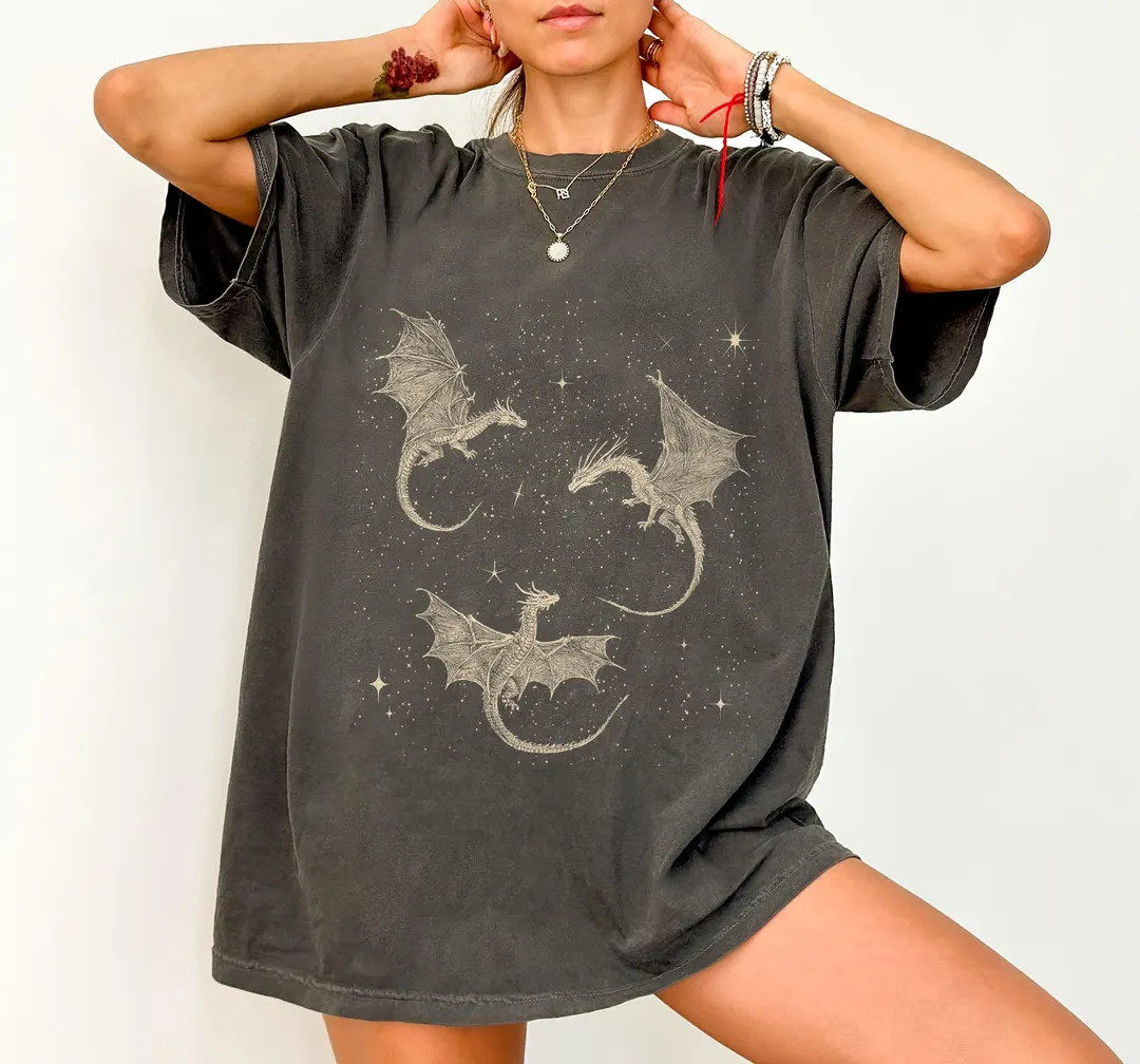 Comfort Colors Flying Dragons Shirt, Dragon Fantasy T-Shirt, Dragon Gift, Dragon Lover Gift for B... | Etsy (US)