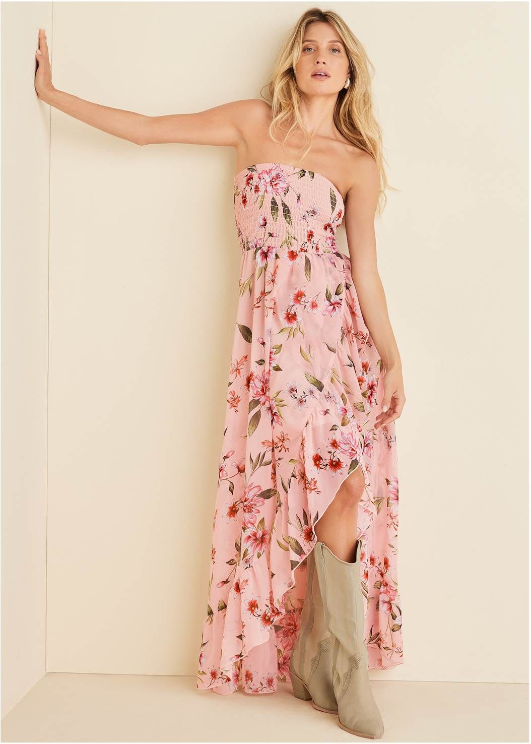 Strapless Smocked Dress | VENUS