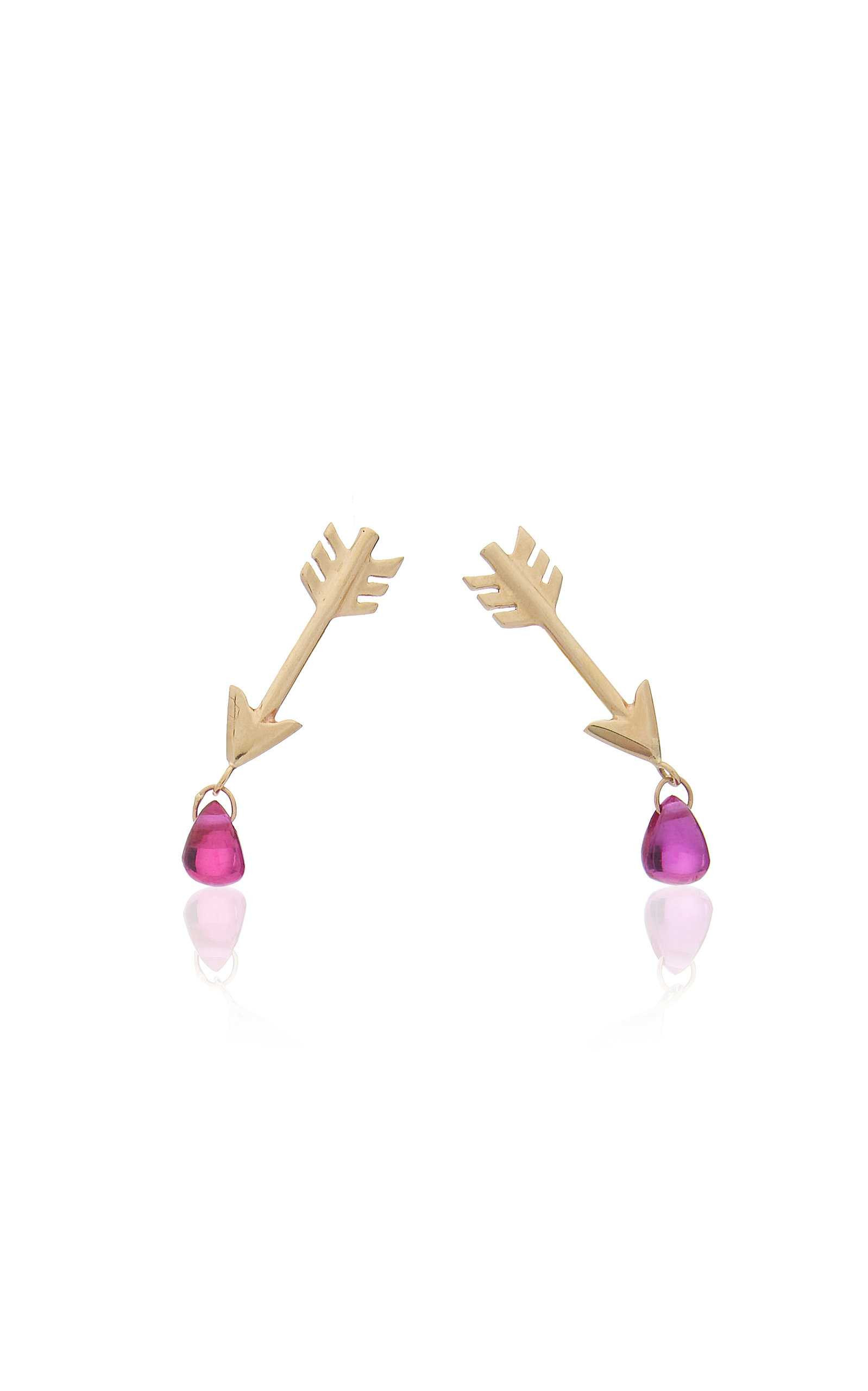 Artemis 14K Yellow Gold Ruby Earrings | Moda Operandi (Global)
