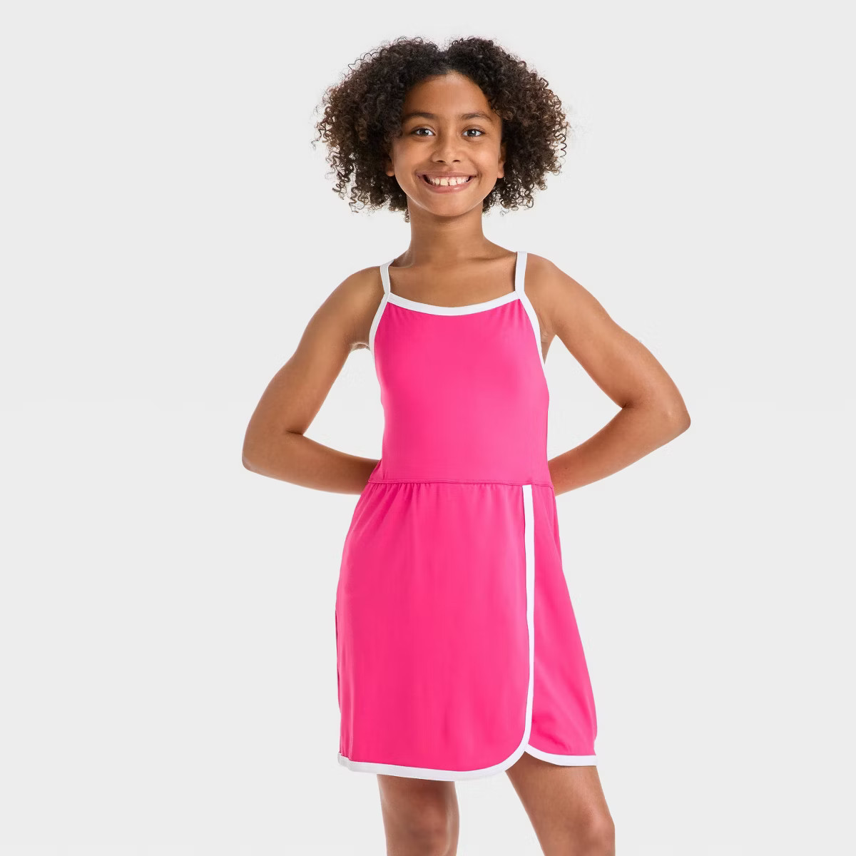 Girls' Knit Piping Trim Dress - All In Motion™ | Target