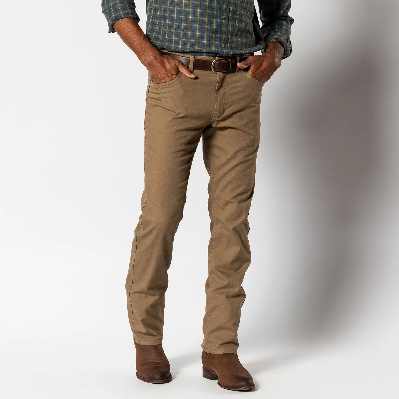 Classic Fit Pinpoint Canvas Five-Pocket - Stone | Duck Head Apparel