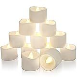 Homemory Tea Lights with Timer, Built-in 6 Hours Timer, Flameless Candles with Timer, Flickering ... | Amazon (US)
