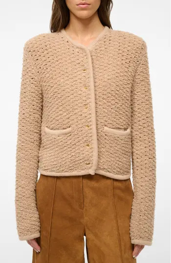 STAUD Lisson Sweater Jacket in Camel at Nordstrom Rack, Size X-Small | Nordstrom Rack