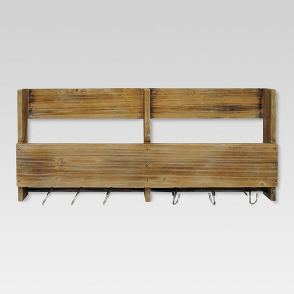 Wooden Shelf with S Hooks - Threshold™ | Target