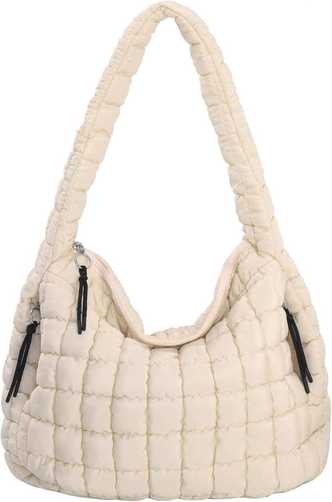 Puffer Tote Bag for Women - Large Quilted Crossbody Handbag - Lightweight Shoulder Hobo Bag - Sof... | Amazon (US)