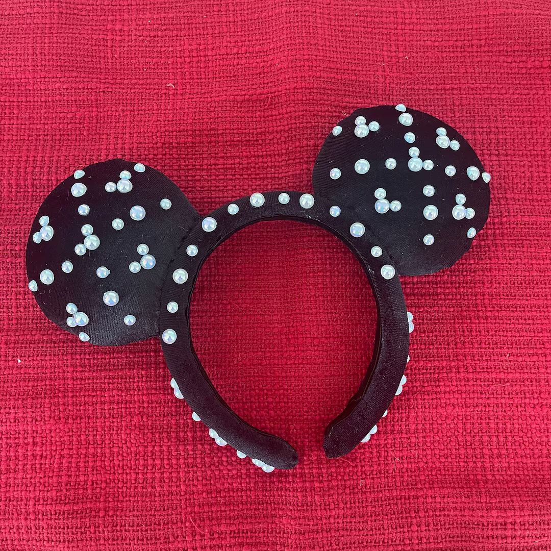 Black Padded Pearl Ears - Etsy | Etsy (US)