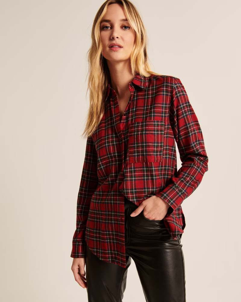 Boyfriend Flannel Shirt | Abercrombie & Fitch (US)