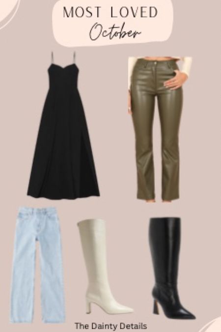 Your most loved products I shared in October! Both the faux leather pants and the jeans are so flattering, I loooove my black boots, the white ones are amazing dupes for a pair I bought last year and the black dress is perfect for a fall wedding! 

#LTKsalealert #LTKwedding #LTKSeasonal