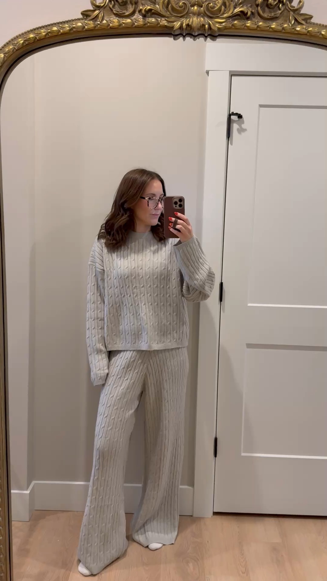 The cutest knit set from Amazon! Wearing a size small 

Knit set | Amazon find | loungewear | cozy | matching set | cable knit set 

#LTKootd