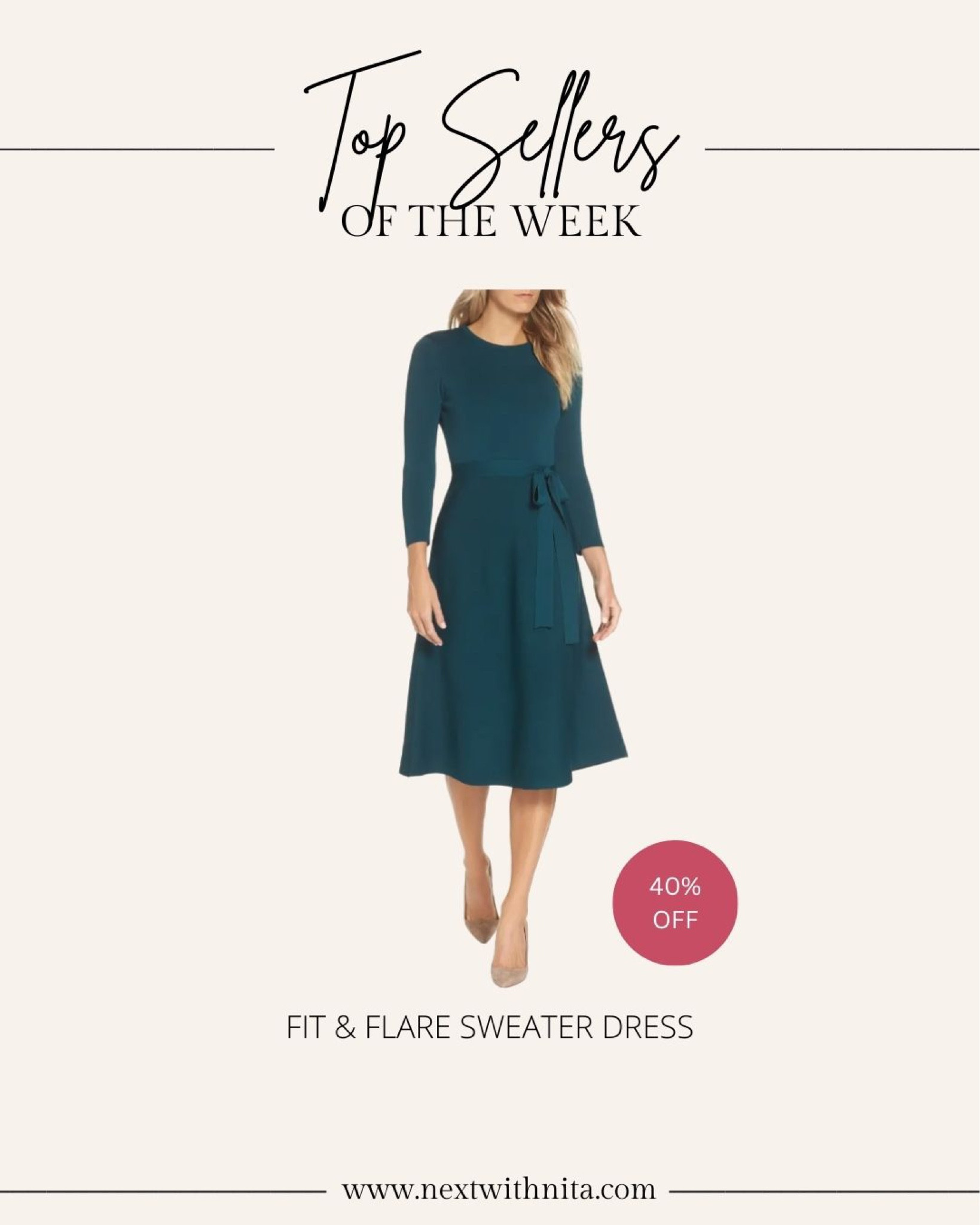 Eliza j fit shop and flare sweater dress