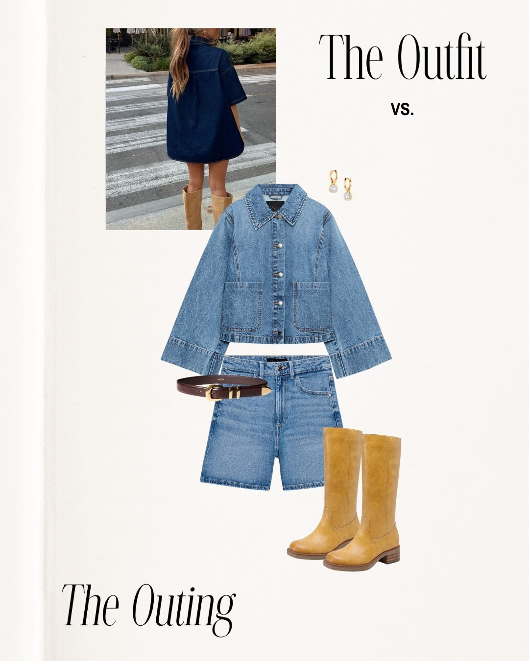 denim look!!! 🍂 (frye lookalike boots)!

Zara, jorts, jeans, Frye, aritzia, fall outfit inspo, coffee, pumpkin  patch, lunch date, belt, accessories, Amazon finds, finds for less