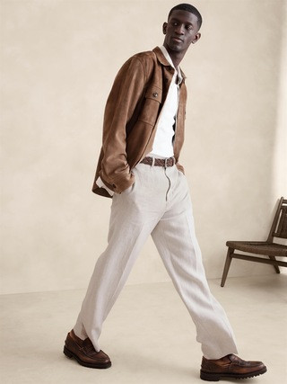 Tailored Straight Linen Pant | Banana Republic (US)