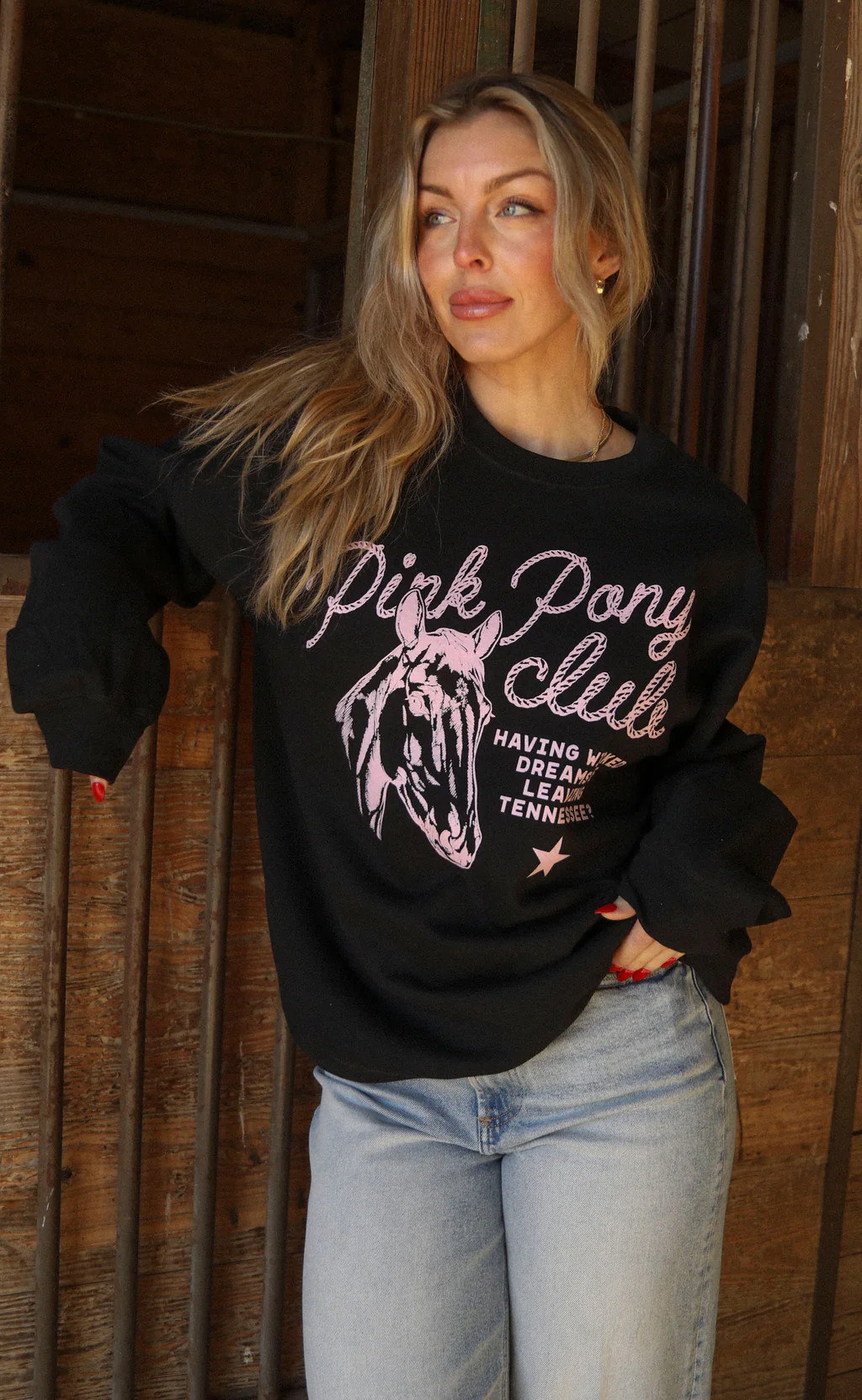 charlie southern: pink pony club sweatshirt | RIFFRAFF