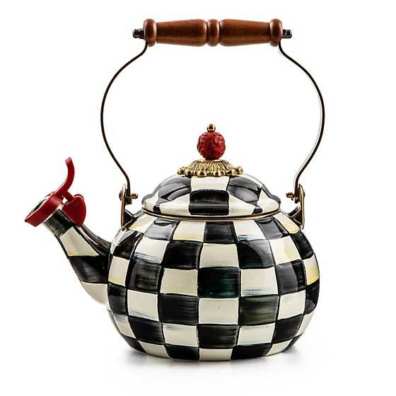Courtly Check Whistling Tea Kettle | MacKenzie-Childs