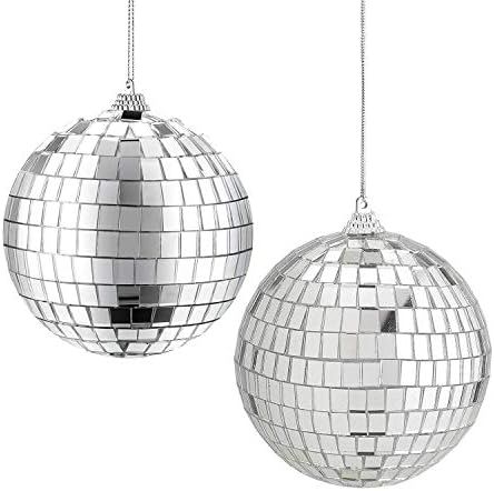 4 Pack Mirror Disco Balls,Silver Hanging Party Disco Ball for Party or DJ Light Effect, Home Deco... | Amazon (US)