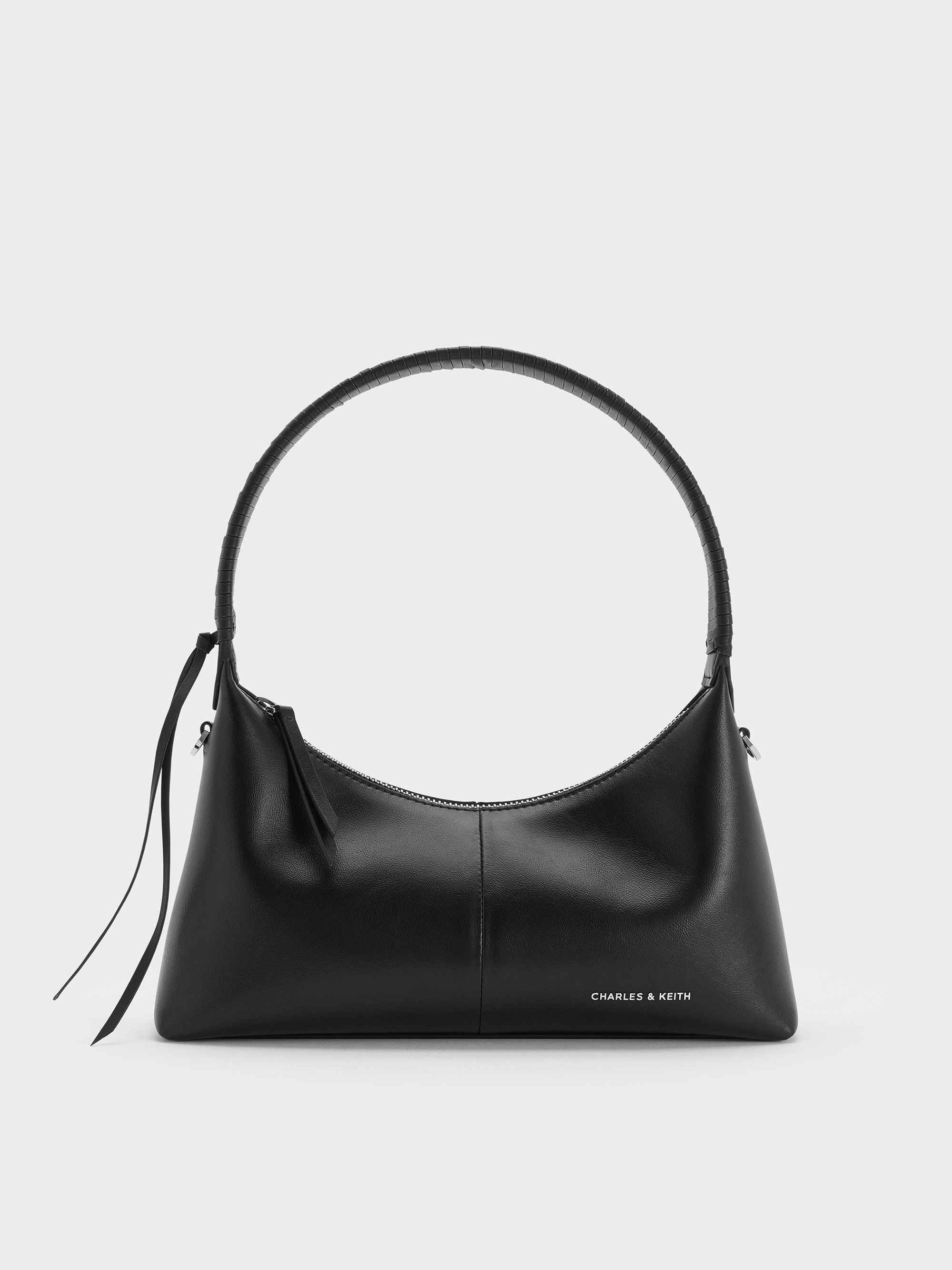 Noir Simone Shoulder Bag | CHARLES & KEITH UK | Charles & Keith UK