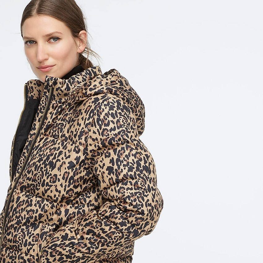 Leopard puffer jacket with PrimaLoft® | J. Crew US