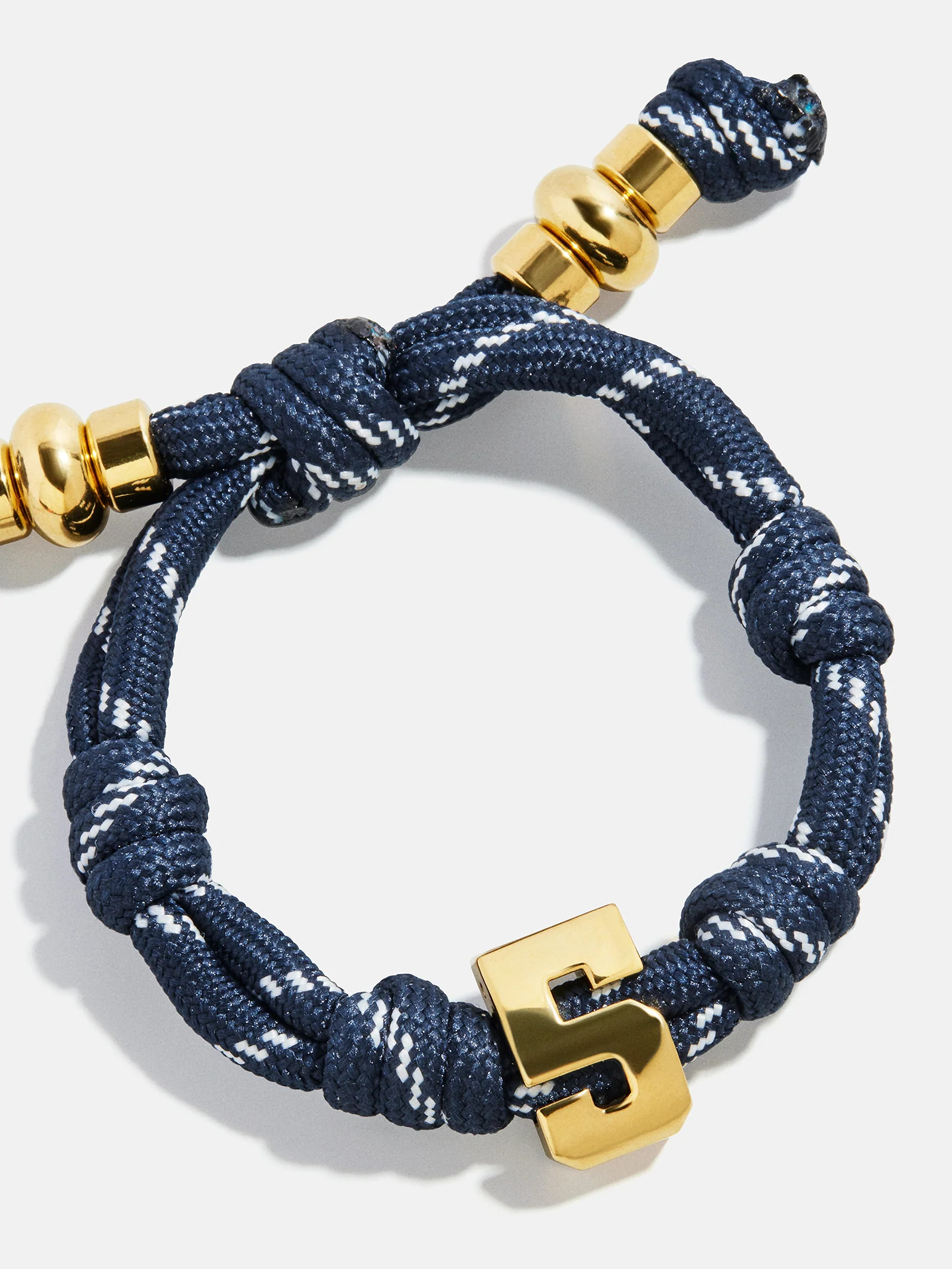 Knotty Varsity Number Custom Bracelet - Navy Single Digit | BaubleBar