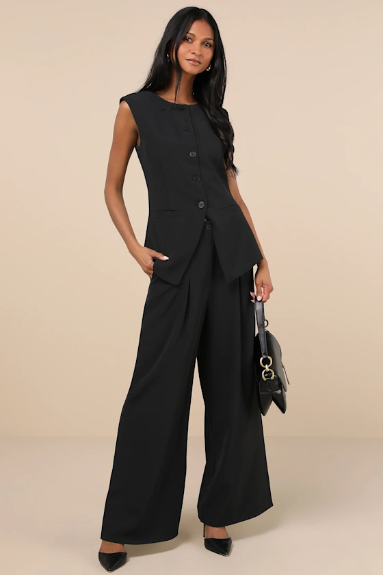 Memorably Stylish Black Wide-Leg Pants | Lulus