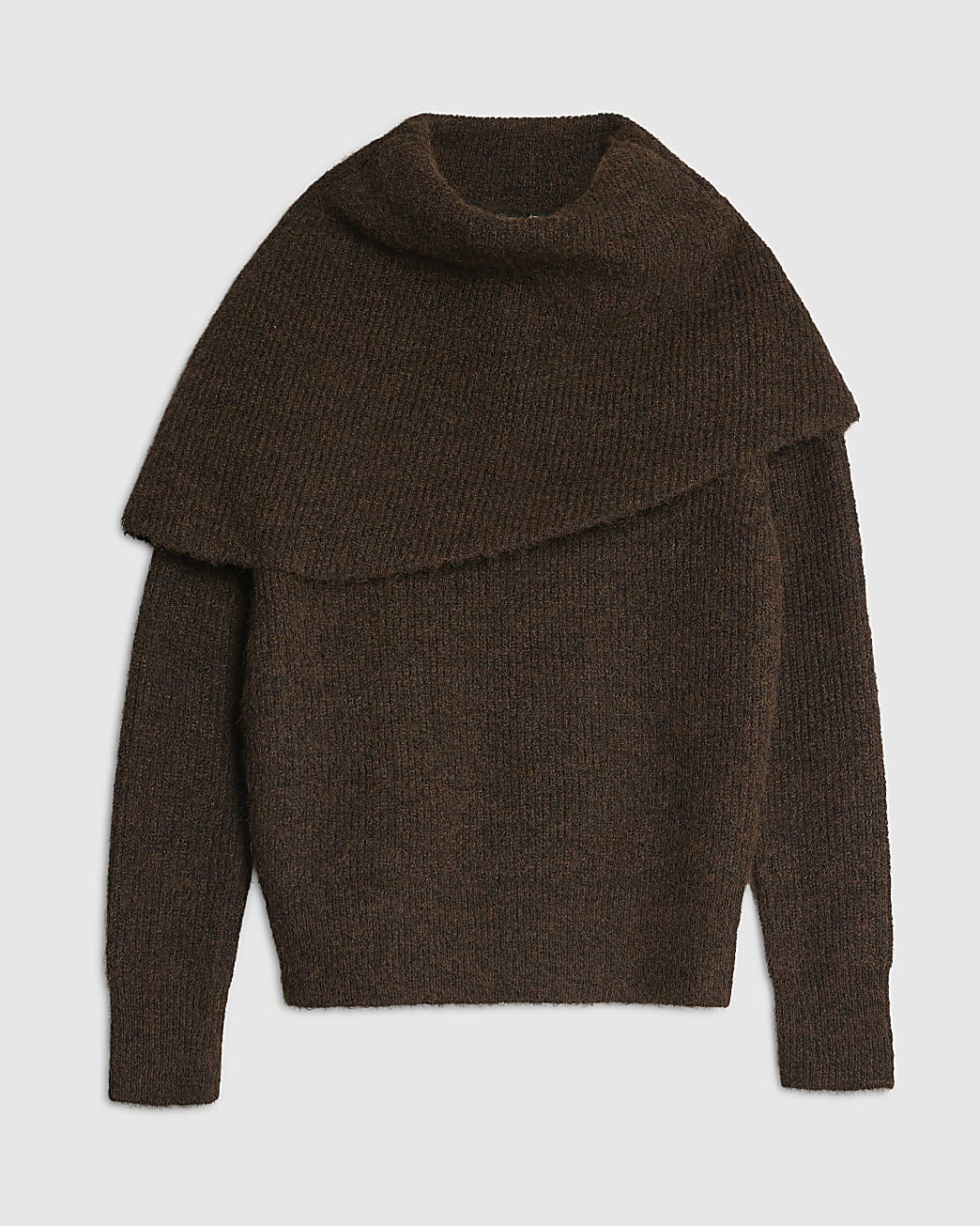 Brown Slouch Neck Jumper | River Island UK & IE