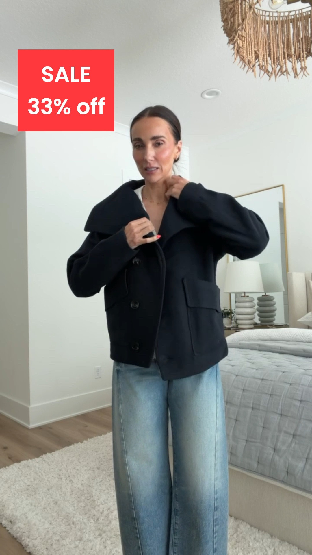 Funnel neck coat on sale, 33% off.

#LTKSaleAlert #LTKOver40