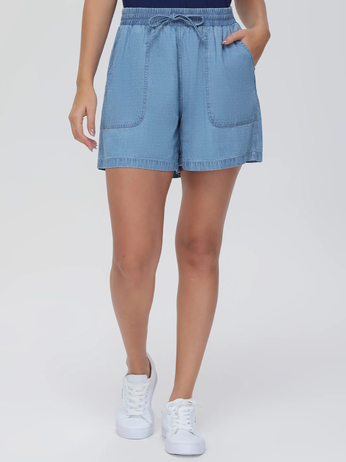 89th & Madison Drawstring Denim Shorts | 89th + Madison