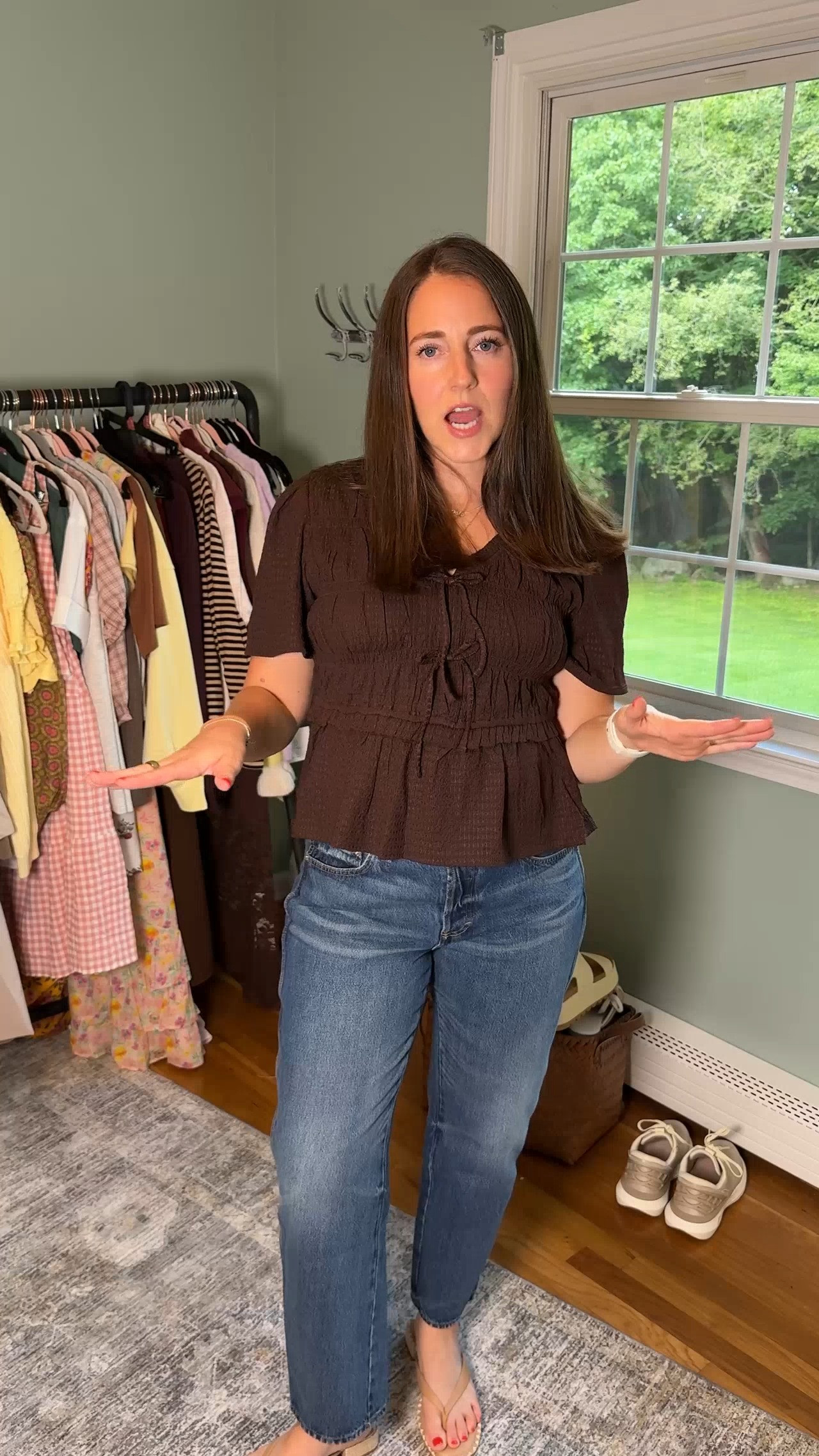 This walmart top is on major sale right now! Its SO cute and I love the details 

 #LTKootd #LTKSaleAlert