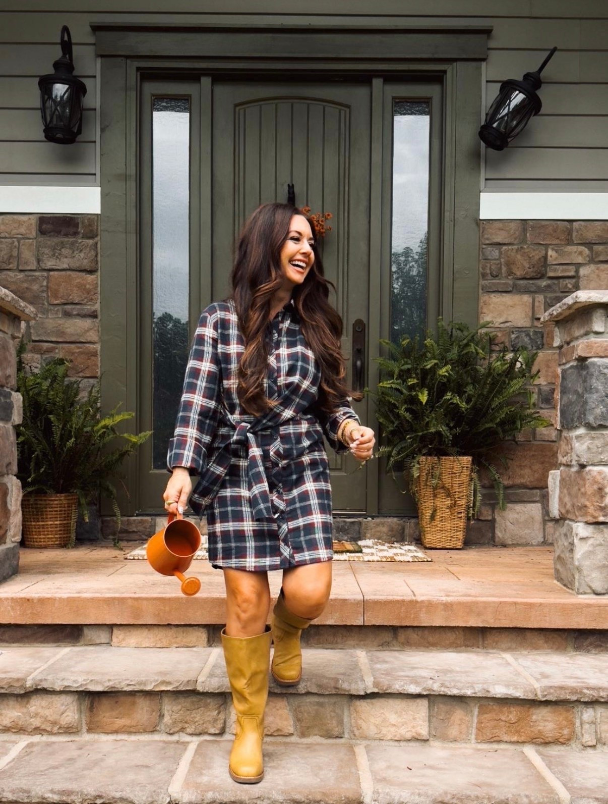 Plaid fall dress with a wrap tie. I would size up one. I’m wearing a medium and would not have been able to fit the small.@VICI

#LTKSeasonal #LTKPetite #LTKSaleAlert #LTKU