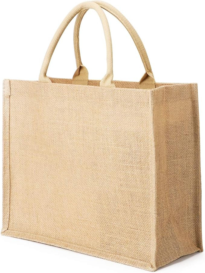 Amazon.com - Segarty Tote Bags, 6 Pack Small Burlap Jute Reusable Canvas Gift Favors Bag with han... | Amazon (US)