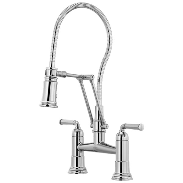 Rook® Articulating Bridge Faucet with Finished Hose | Wayfair North America
