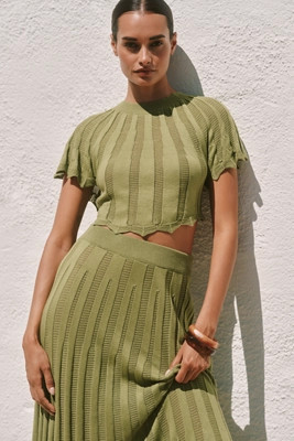 Celandine Sunray Short-Sleeve Knit Top | Anthropologie (US)