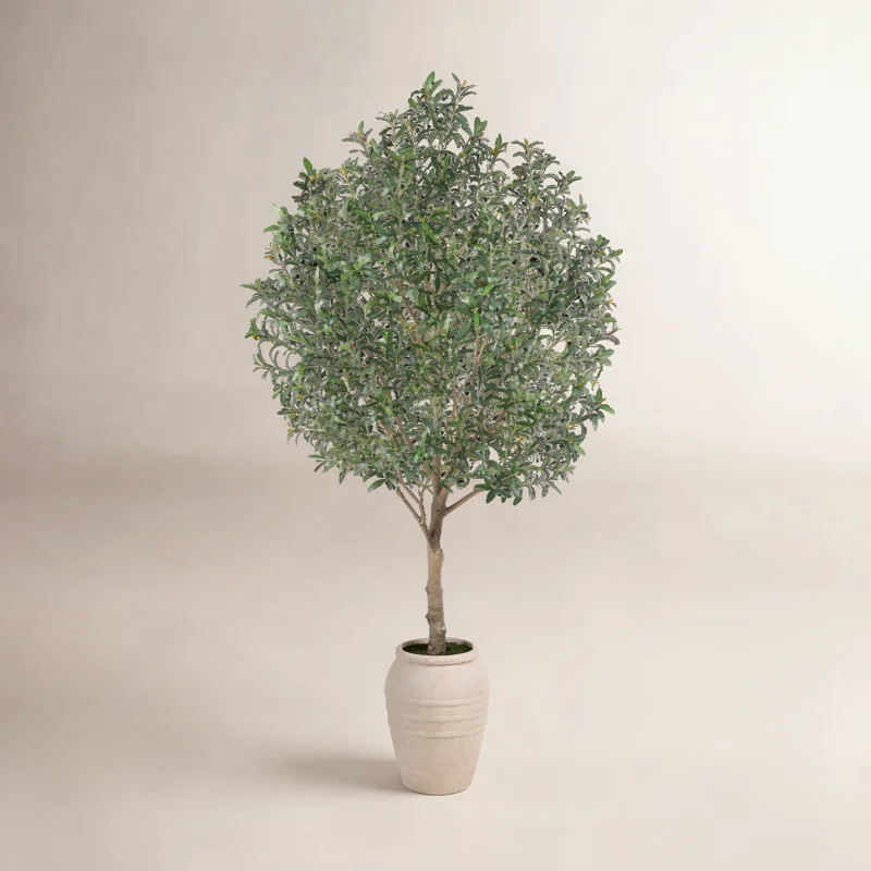 Bring the soulful charm of an Italian villa into your home with our Grand 8-9ft Artificial Olive ... | Wayfair North America