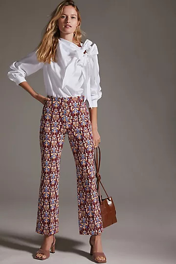 Maeve The Margot Kick-Flare Cropped Pants | Anthropologie (US)