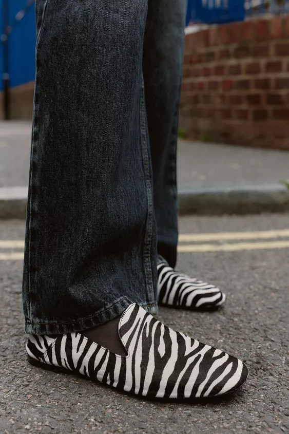 ANIMAL PRINT LEATHER LOAFERS | Zara US