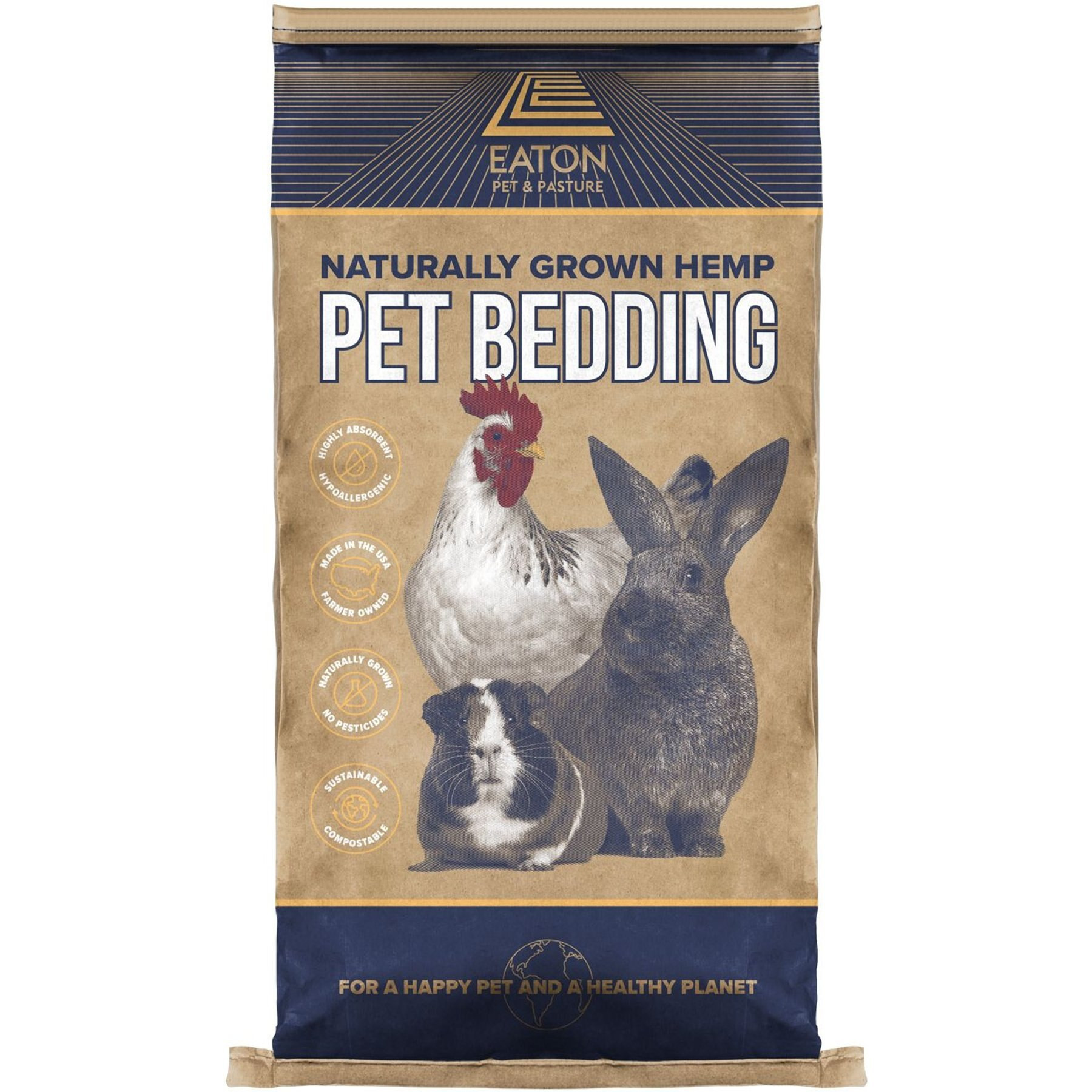 Eaton Pet & Pasture Naturally Grown Hemp Small Pet Bedding, 8.5-lb bag | Chewy