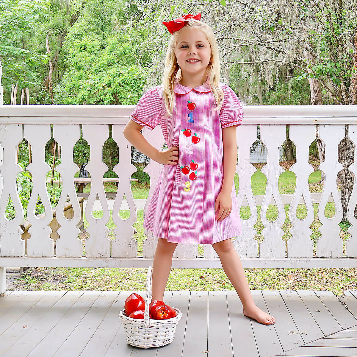 123 Apples Pink Gingham Camila Dress | Classic Whimsy